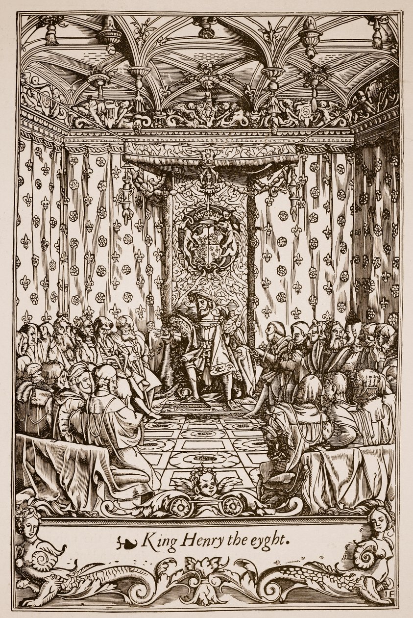 VIII. Henrik a Parlamentben (szépia fotó) alkotó: English School