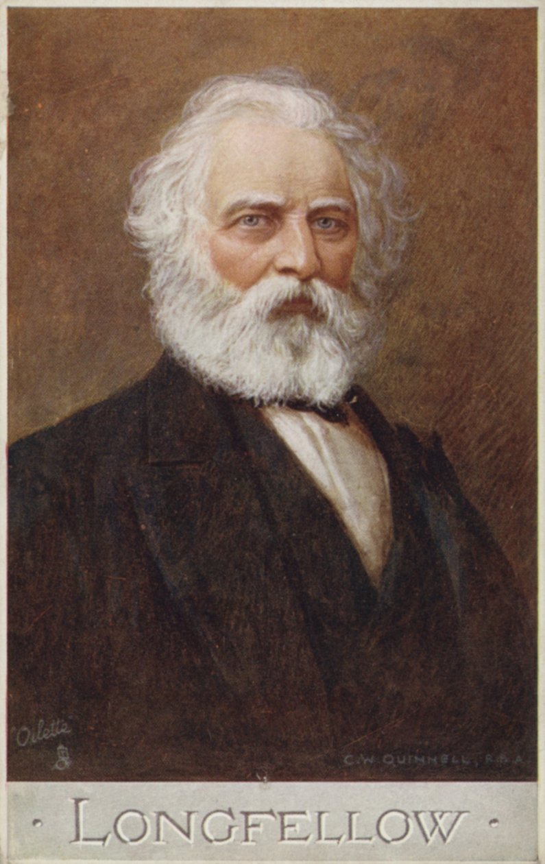 Henry Wadsworth Longfellow (1807-1882), amerikai költő (színes litográfia) alkotó: English School