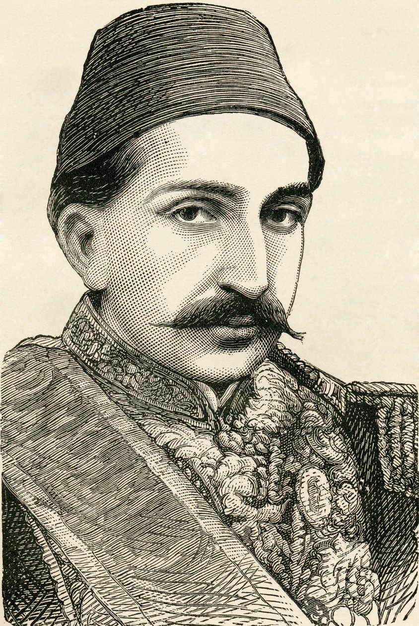 Ő Császári Felsége, II. Abdulhamid szultán, az oszmánok császára, a hívek kalifája, G.T. „A világ lakói” c. Bettany, 1888-ban jelent meg alkotó: English School