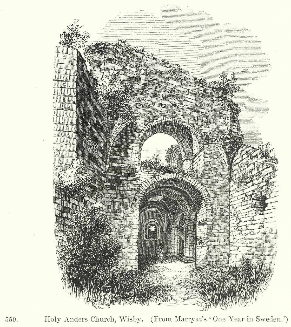 Szent Anders templom, Wisby (metszet) alkotó: English School