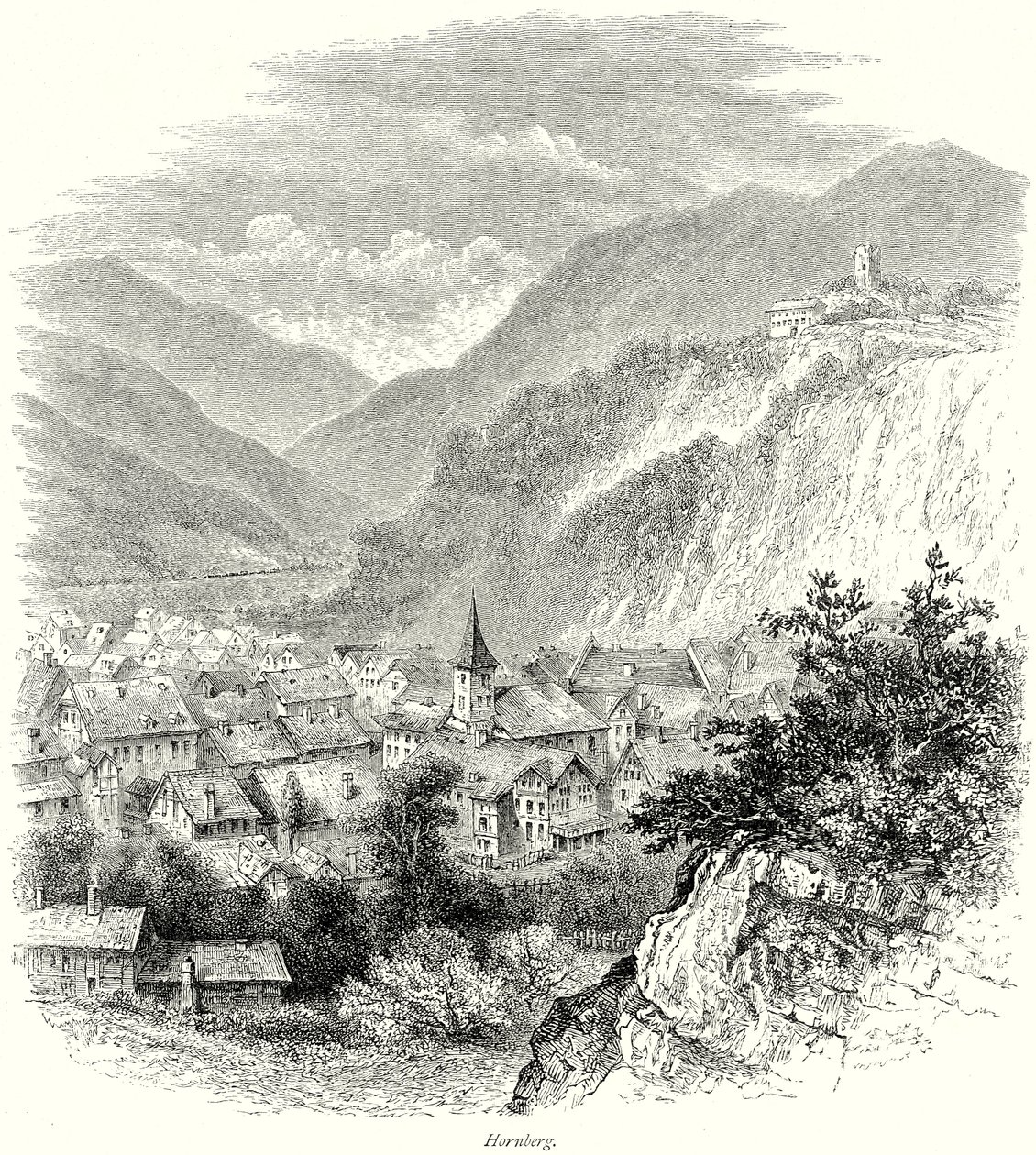 Hornberg (metszet) alkotó: English School