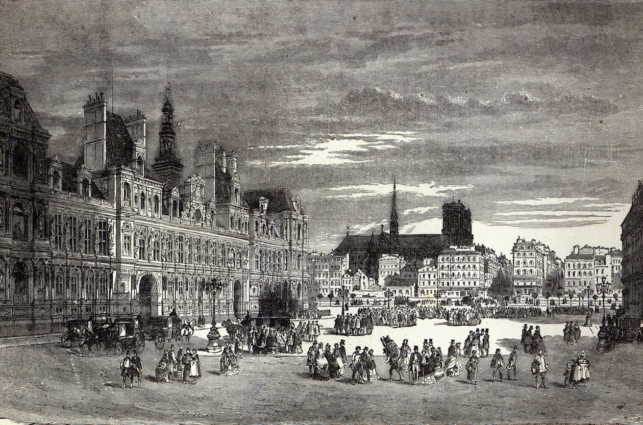 Hotel de Ville, Párizs, 1847 alkotó: English School