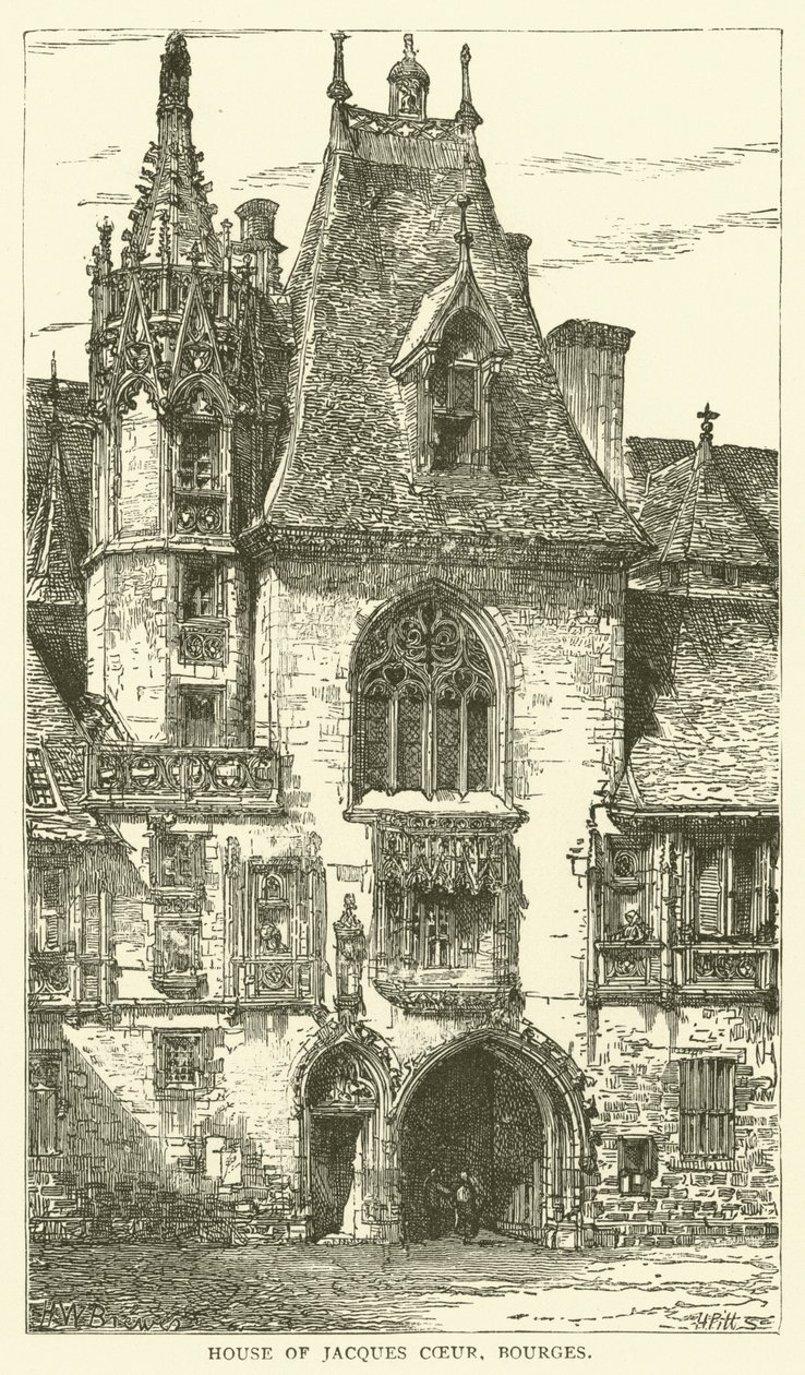 Jacques Coeur háza, Bourges (metszet) alkotó: English School