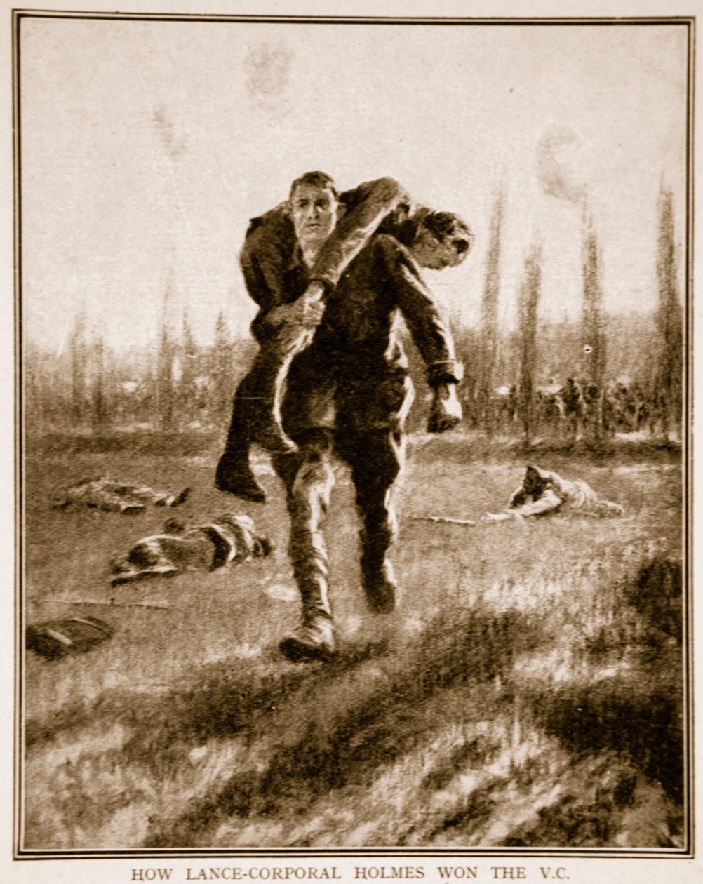 Hogyan nyerte meg Holmes tizedes a V.C.-t, 1914–1919 alkotó: English School