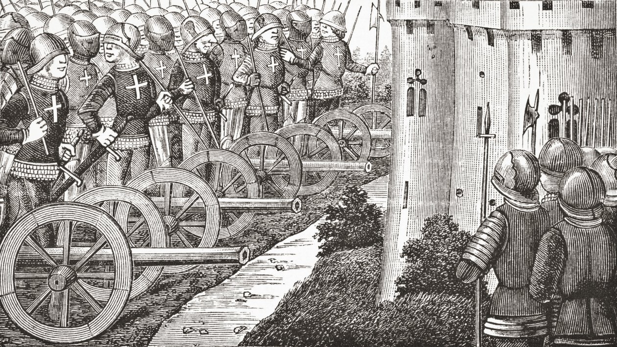 Hogyan szerzett erős helyeket a gróf de Foix Guienne-ben, 1878 alkotó: English School