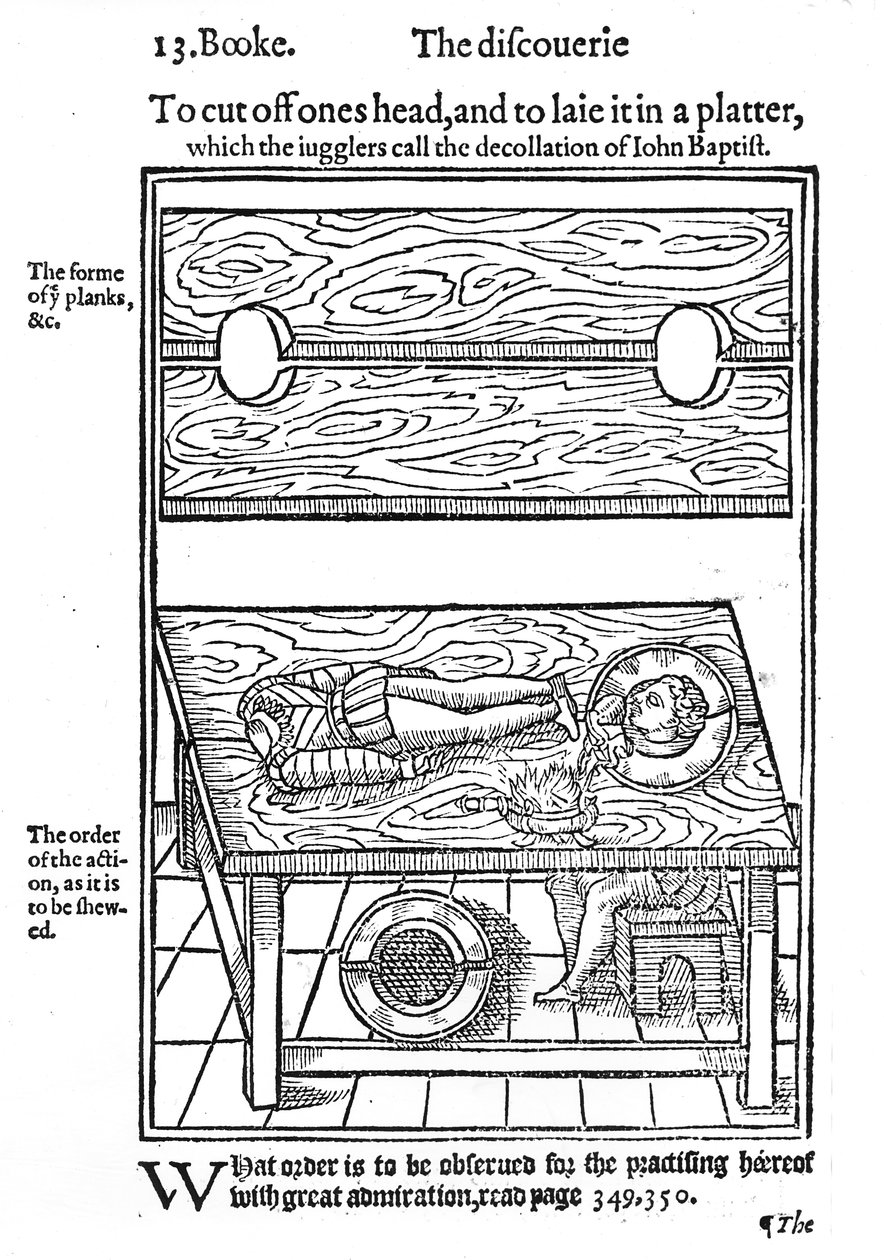 Hogyan vágjuk le az ember fejét és tegyük tányérra, 1584 (fametszet) alkotó: English School