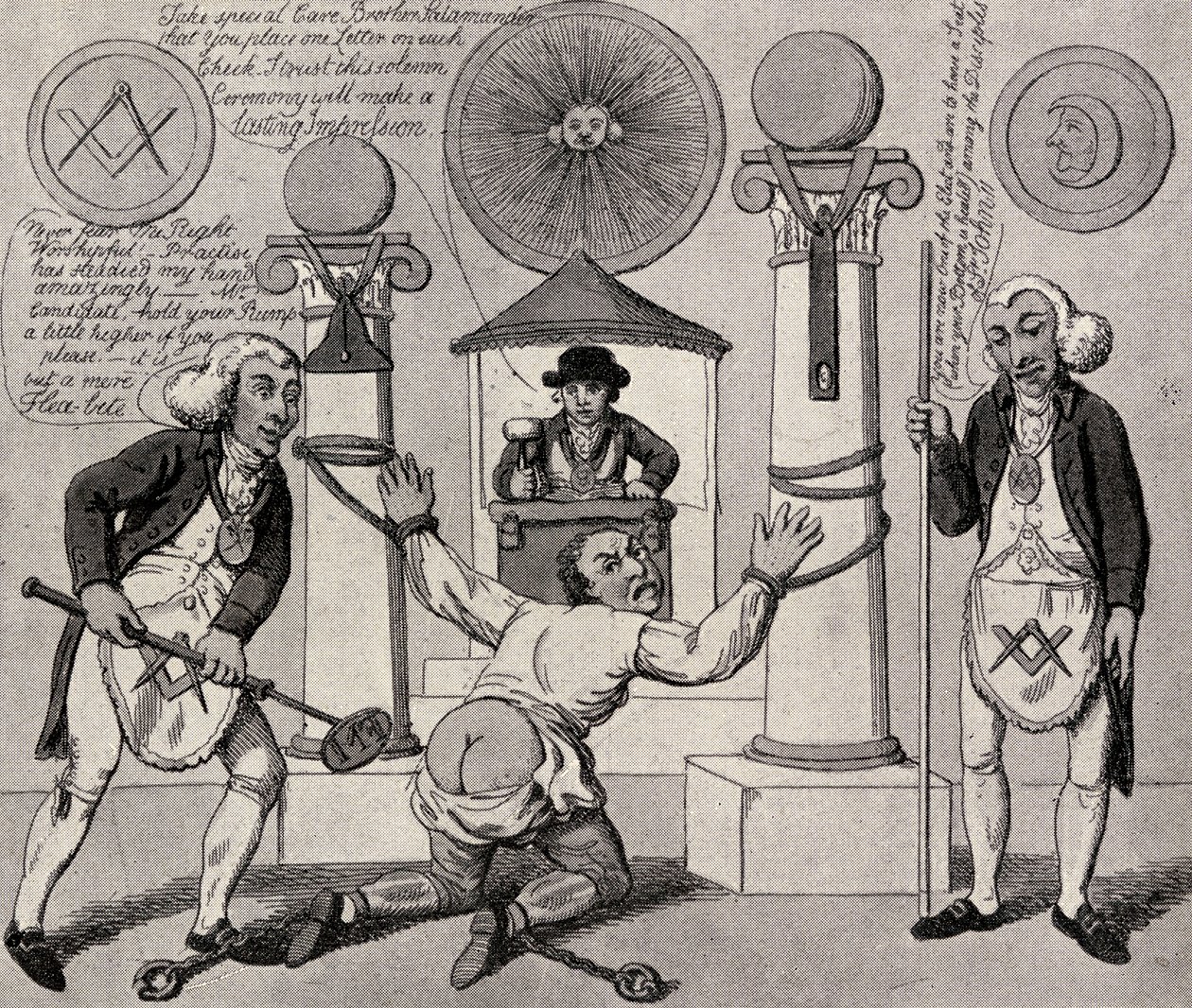 Hogyan készítsünk szabadkőművet, 1800, Eugen Lennhoff „A szabadkőműves” című művéből, 1932-ben alkotó: English School