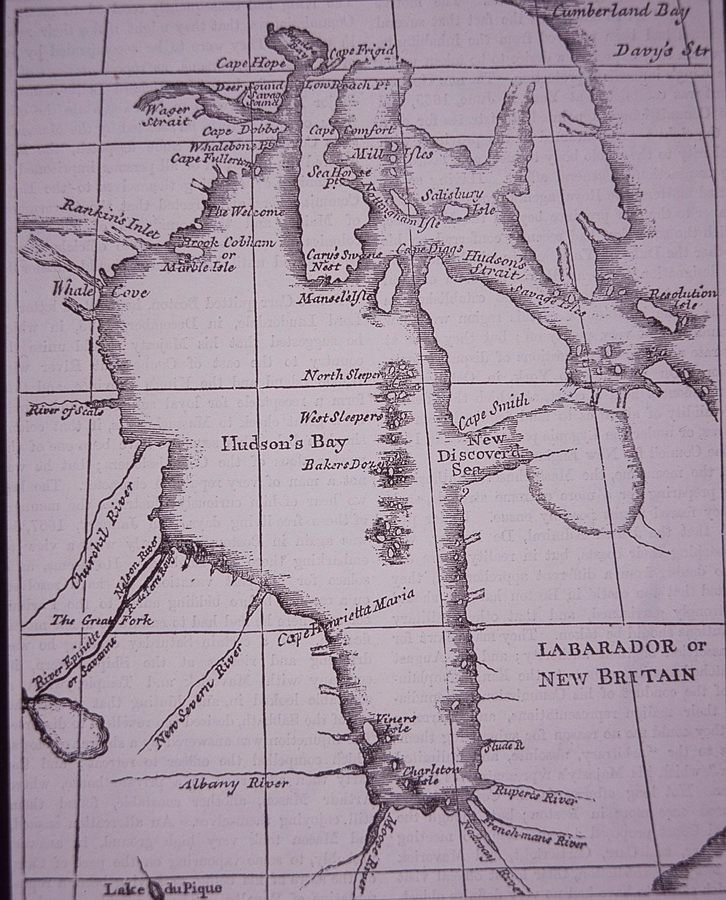 Hudson Bay Company, a Hudson-öböl 1744-ben megjelent térképe alkotó: English School