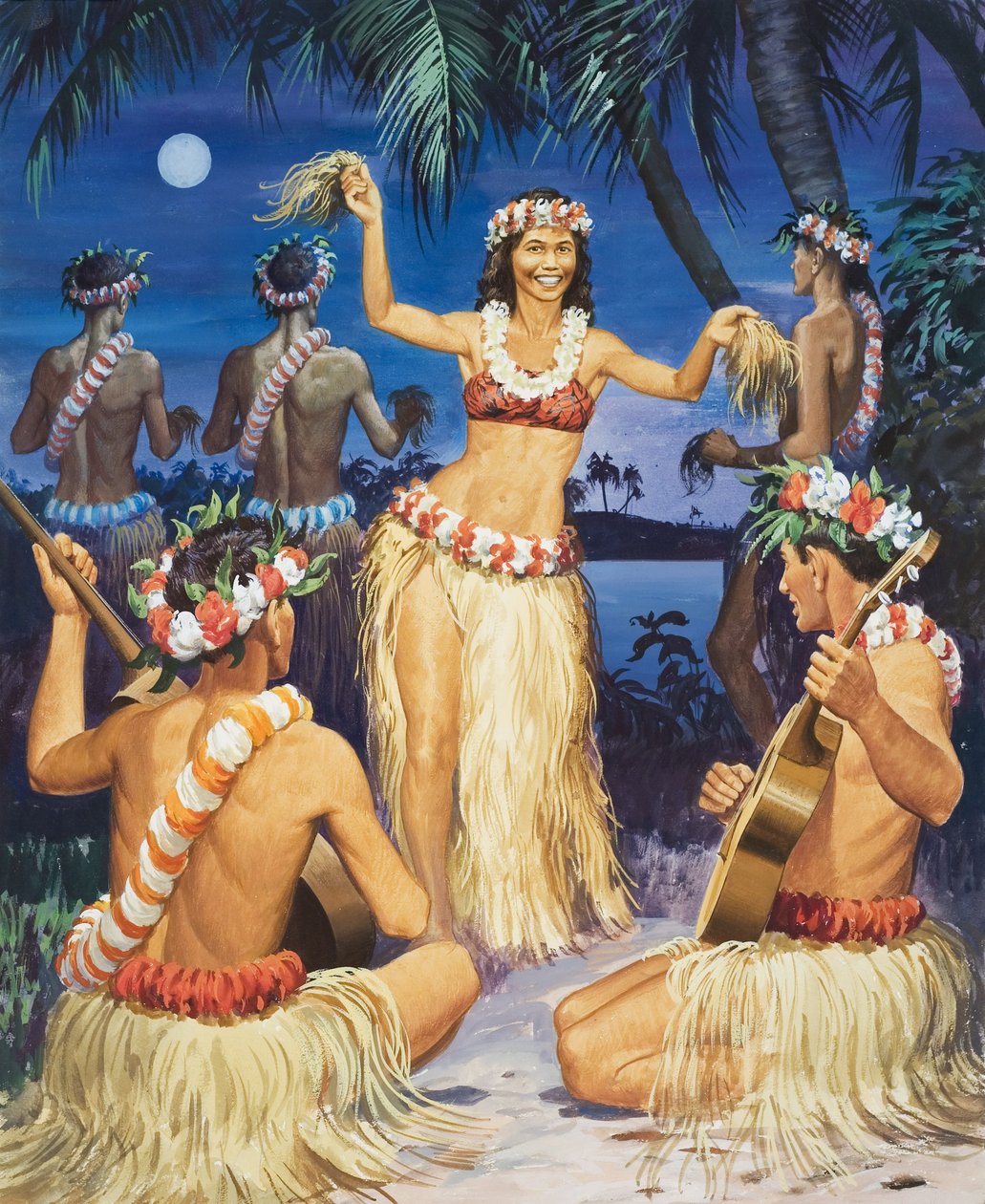 Hula! (gouache, papír) alkotó: English School