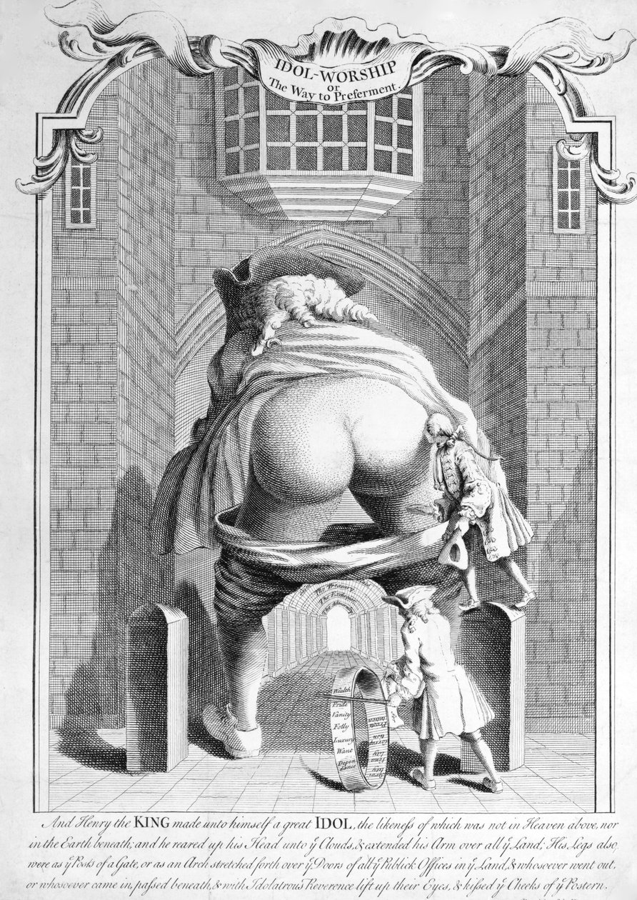 Bálványimádás vagy a preferencia útja, 1740 alkotó: English School