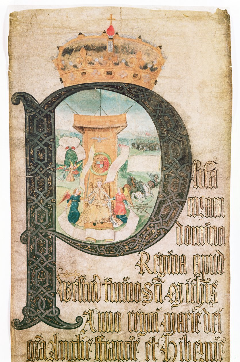 Világító iniciálé, Coram Rege Rolls alkotó: English School