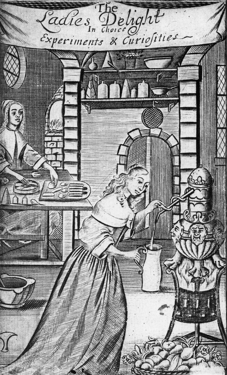Illusztráció: Hannah Woolley: A hölgyek öröme a választási kísérletekben és érdekességekben, 1672 alkotó: English School