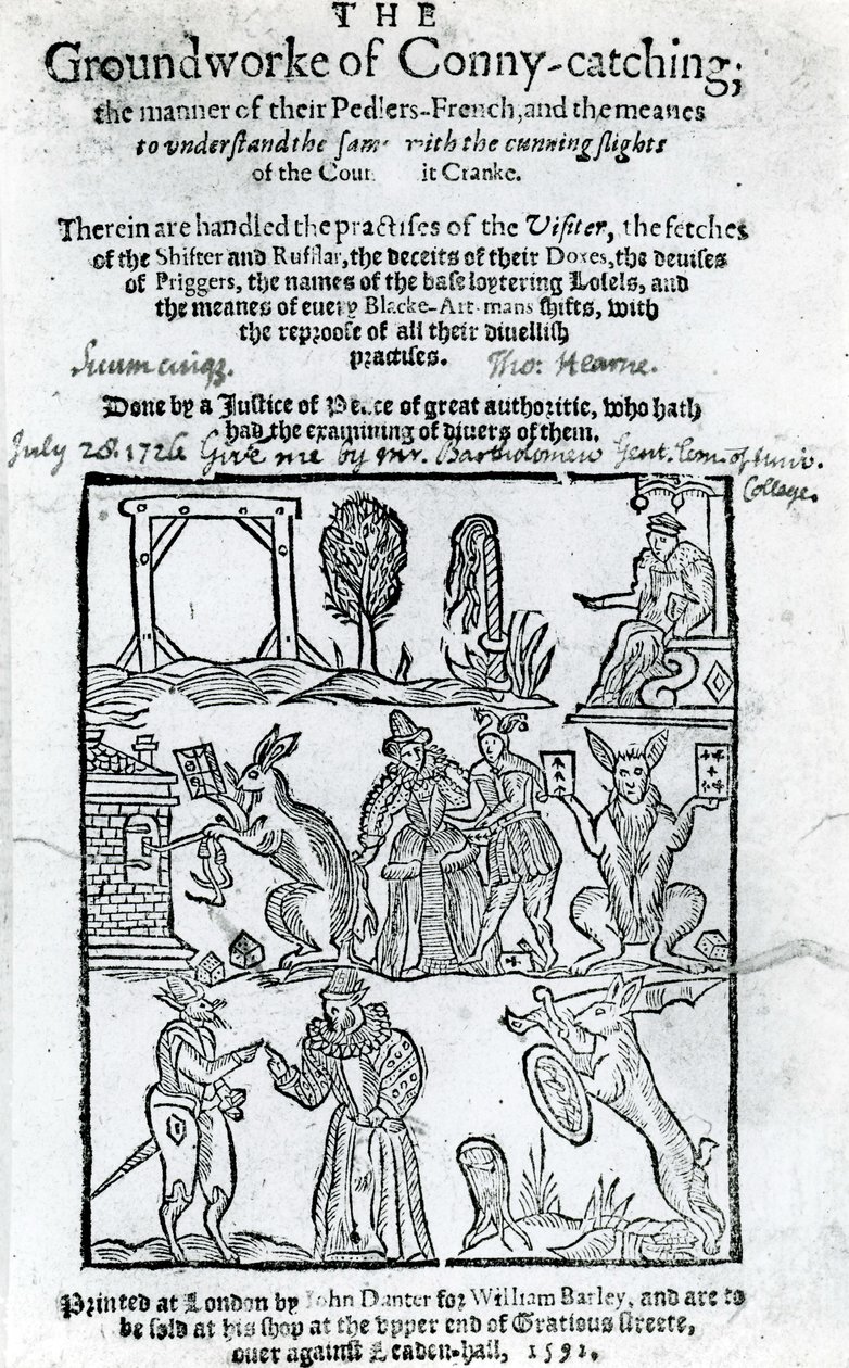 Illusztráció a Conny-elkapó alapművéről, 1592 alkotó: English School