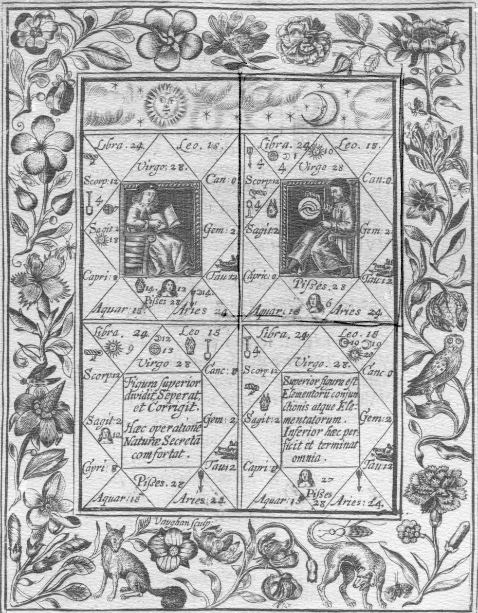 Illusztráció a Theatrum Chemicum Britannicumból, Elias Ashmole, 1652 alkotó: English School