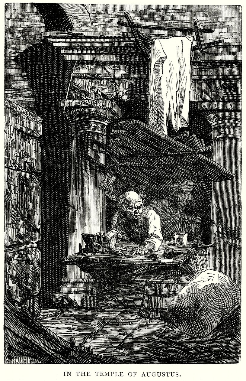 Augustus templomában (metszet) alkotó: English School