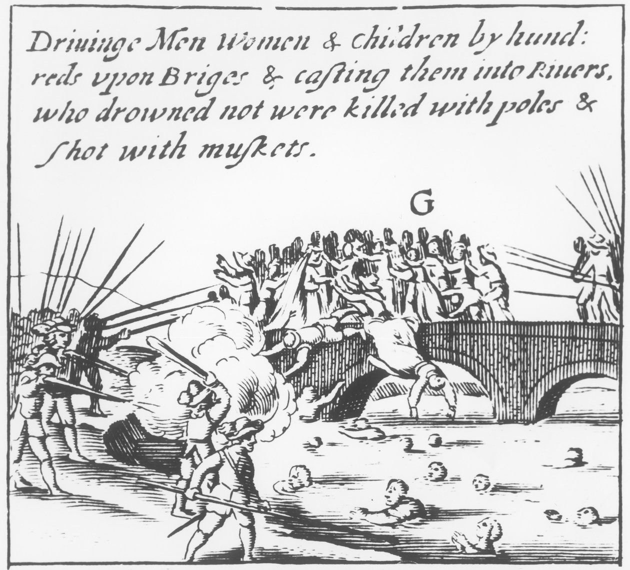 Incidens Tyrone lázadása során Portadownban, 1641-42-ben alkotó: English School