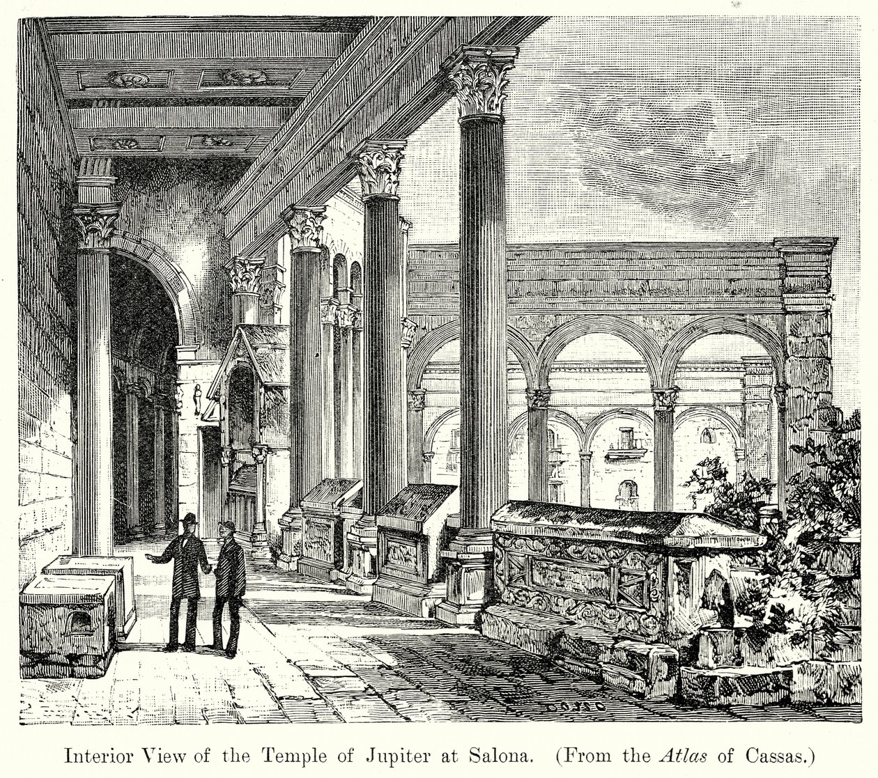 A salomai Jupiter-templom belső nézete (metszet) alkotó: English School
