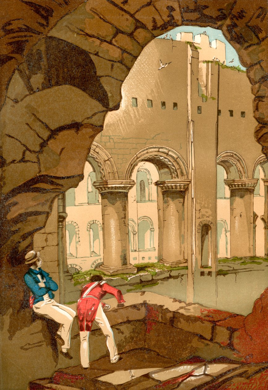 A Rochester Castle belseje, Rochester, Kent, Délkelet-Anglia, Ó-Angliából: Képi Múzeum, pub. 1847 alkotó: English School
