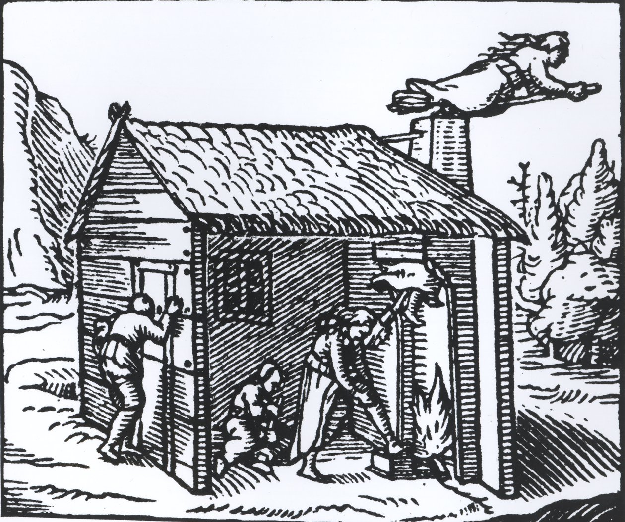 Egy boszorkányház belseje, 1579 alkotó: English School