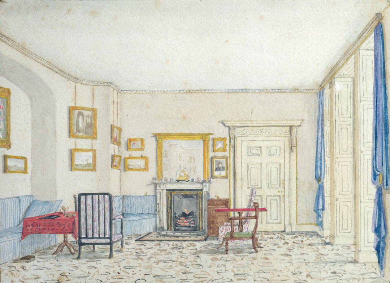 Belső a Curzon utcában, 1830 körül (wc tollal és tintával papíron) alkotó: English School