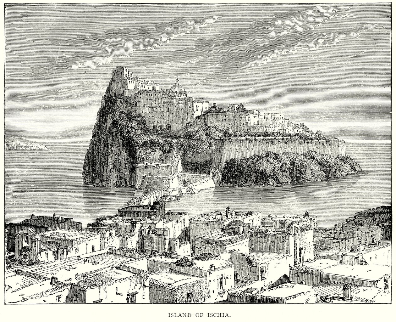 Ischia szigete (metszet) alkotó: English School