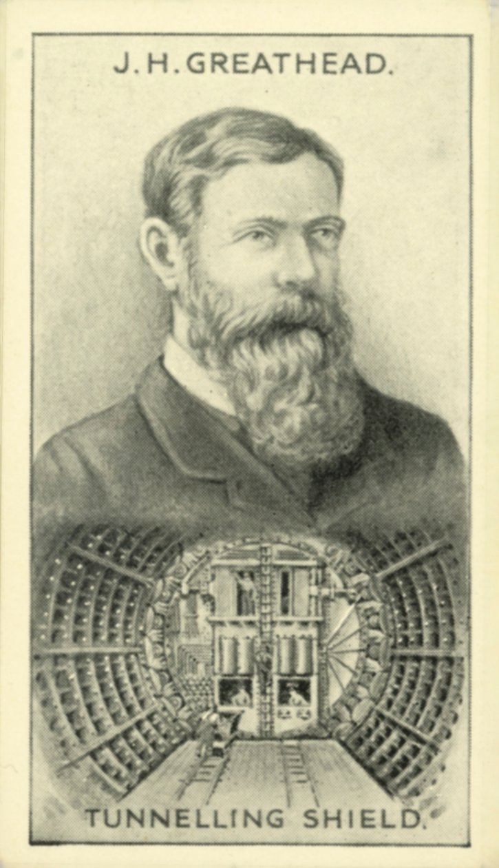 JH Greathead, alagútépítő pajzs (litográfia) alkotó: English School