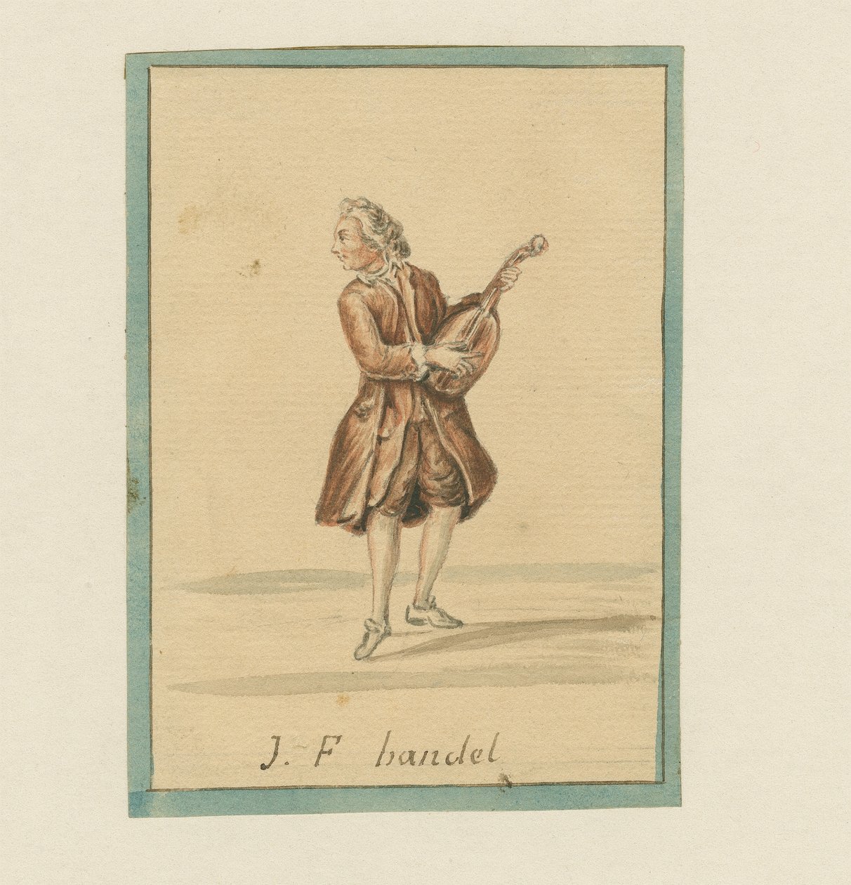 J. F. Handel, 19. század közepe (toll és tinta, zsírkréta és mosószer papíron) alkotó: English School