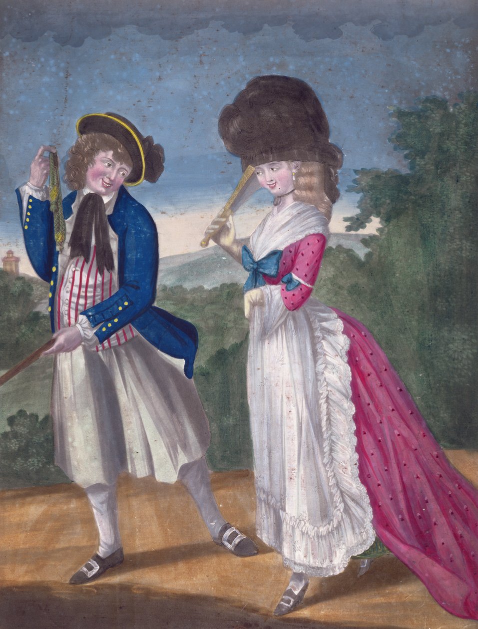 Jack Oakham jelt ad egy eljegyzésre, 1781 alkotó: English School