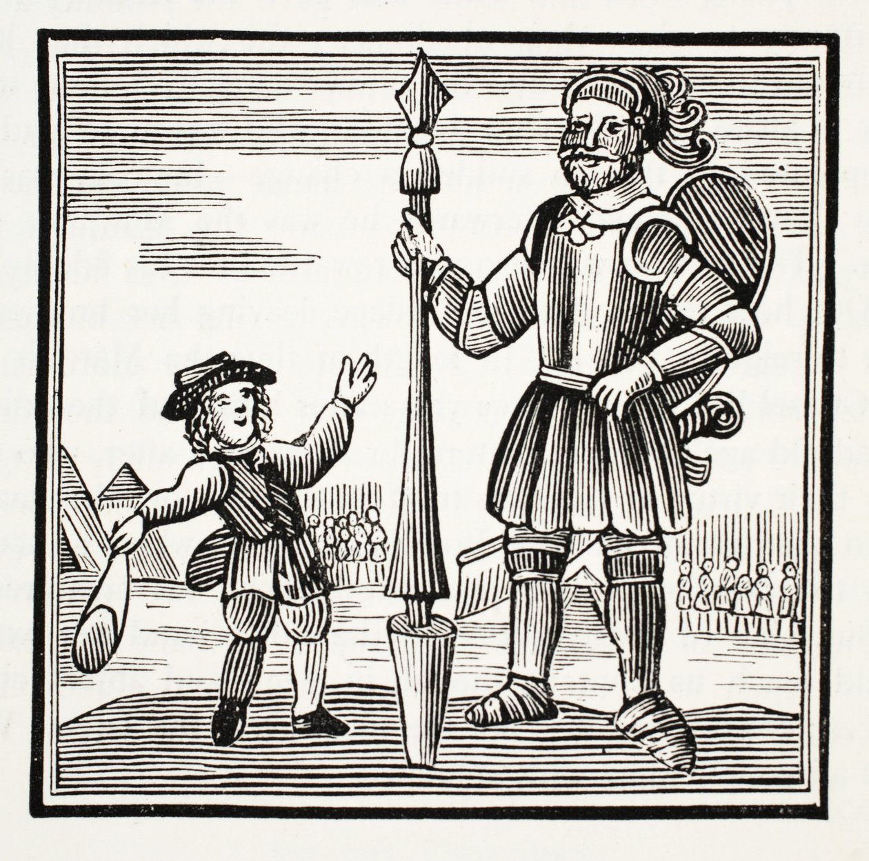 Jack és az óriás, illusztráció a Chap-books of the Eighteenth Century-ből, John Ashton, pub. 1882 alkotó: English School