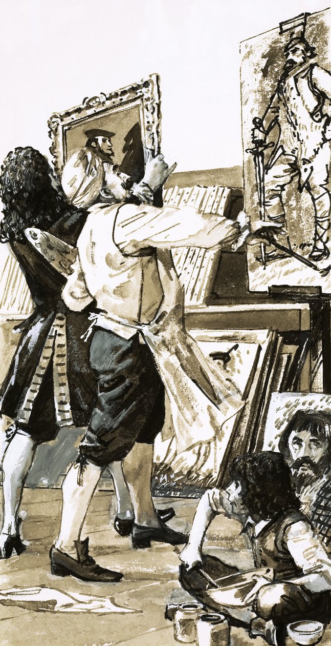 Jacobus de Wet festménye a Holyrod House-ban alkotó: English School