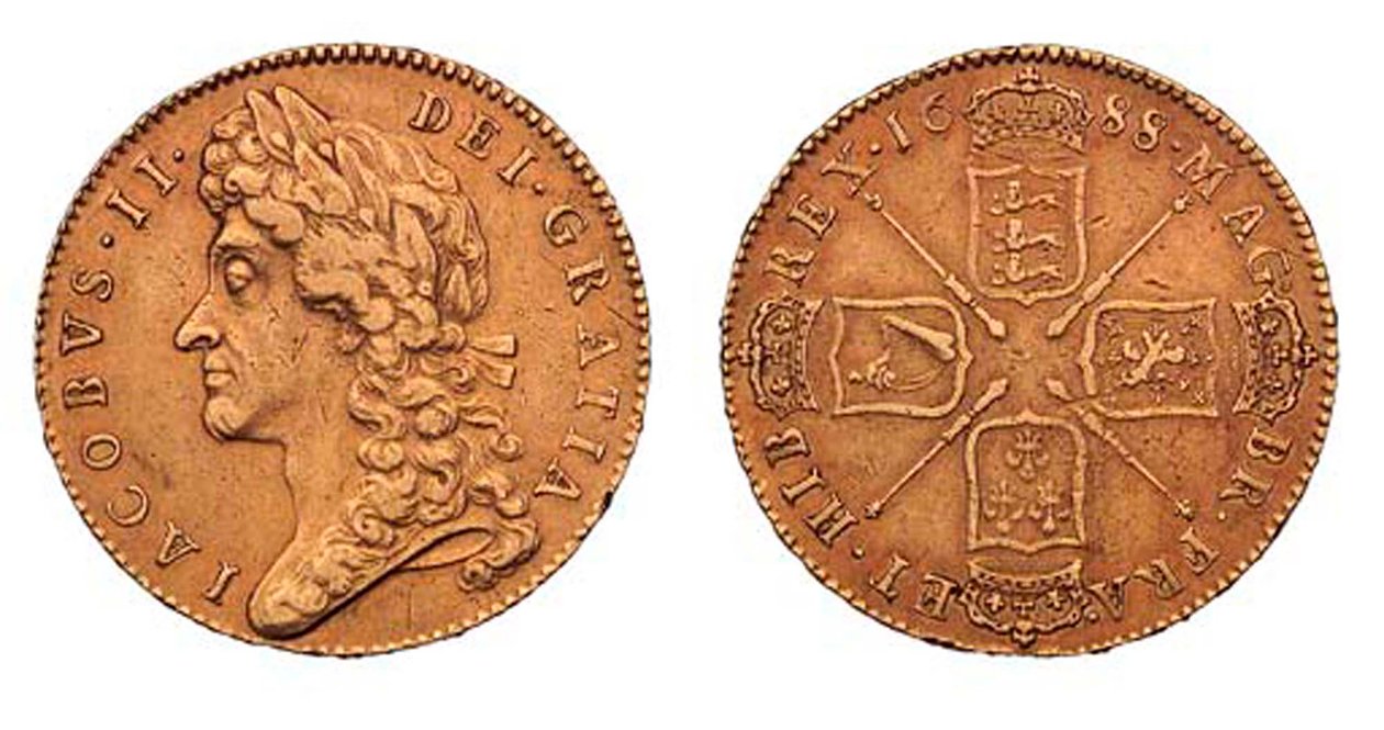 II. Jakab öt-guinea, 1688 alkotó: English School