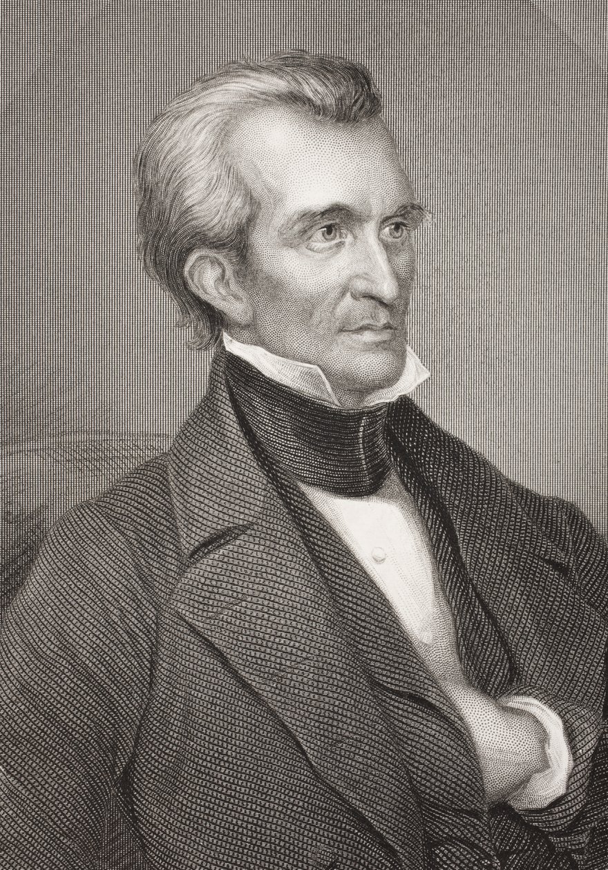 James Knox Polk, a "Gallery of Historical Portraits"-ból, megjelent 1880 körül alkotó: English School