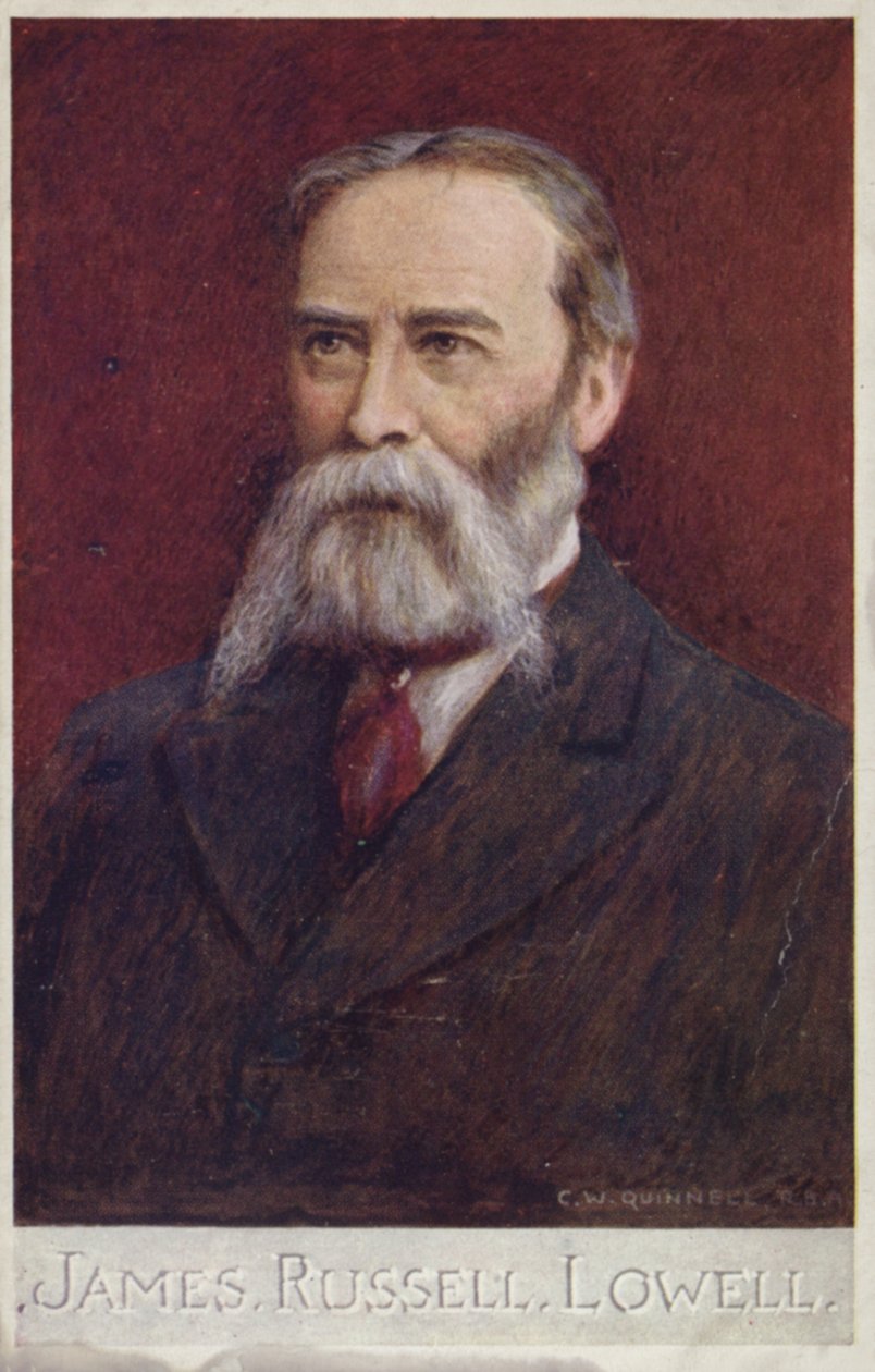 James Russell Lowell (1819-1891), amerikai költő és diplomata (színes litográfia) alkotó: English School