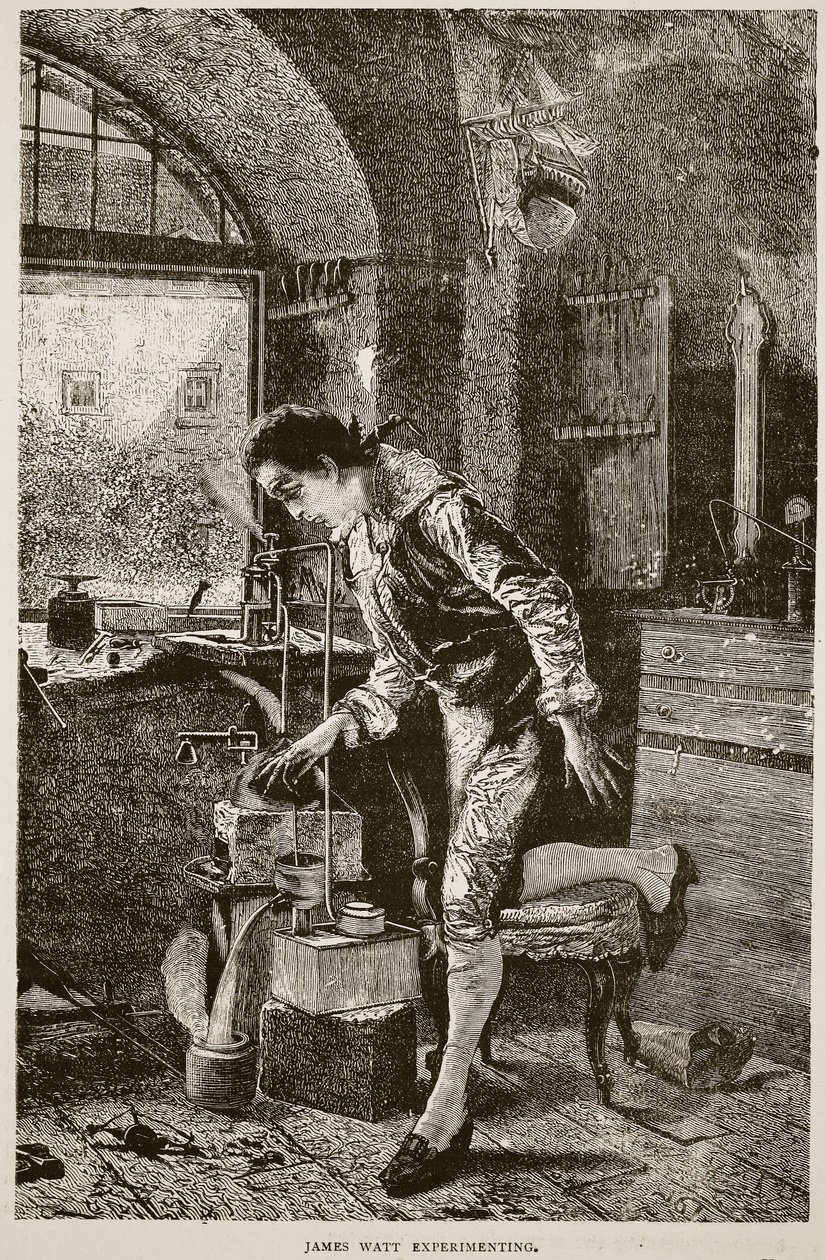 James Watt kísérletezik alkotó: English School