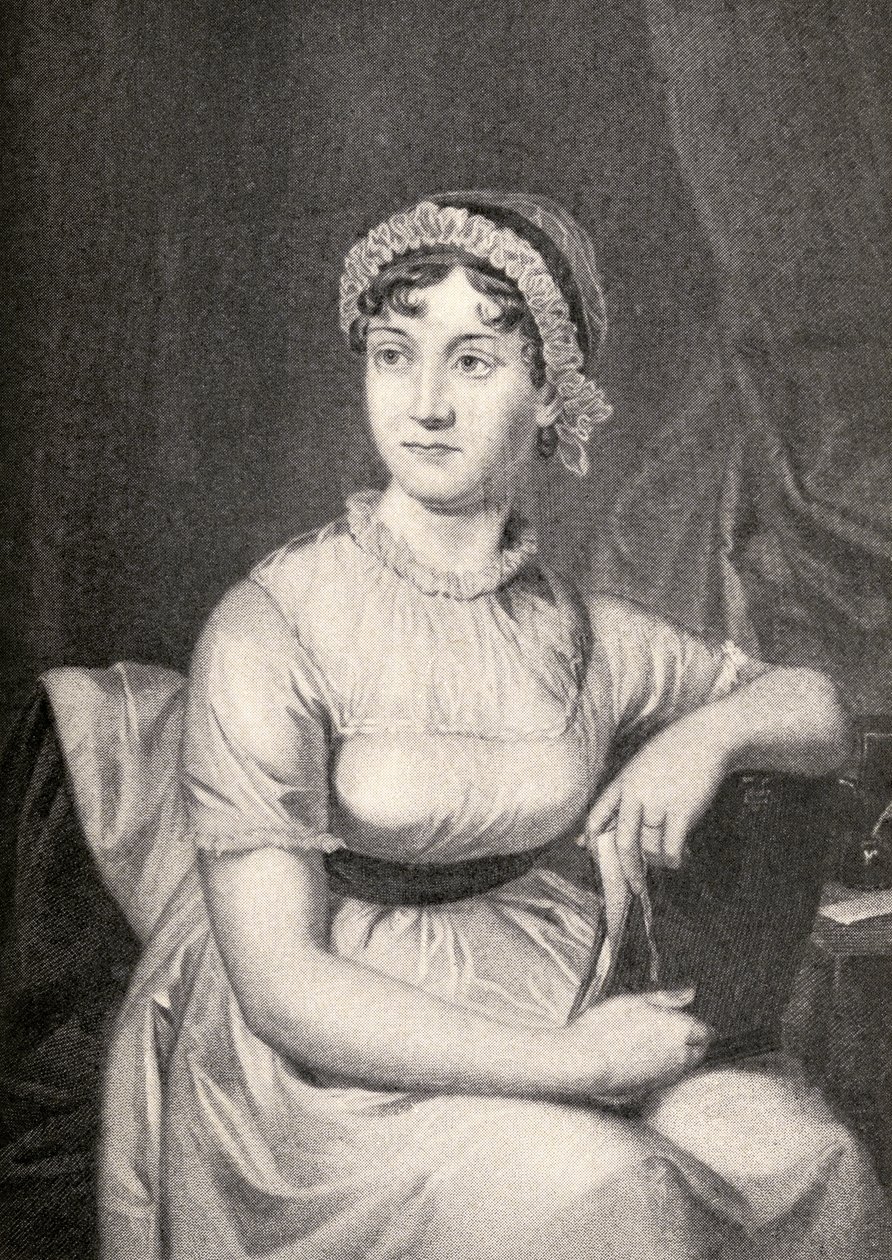 Jane Austen (1775-1817) illusztrációja a "Little Journeys to the Homes of Famous Women"-ből, 1897-ben (lásd még: 331580) alkotó: English School