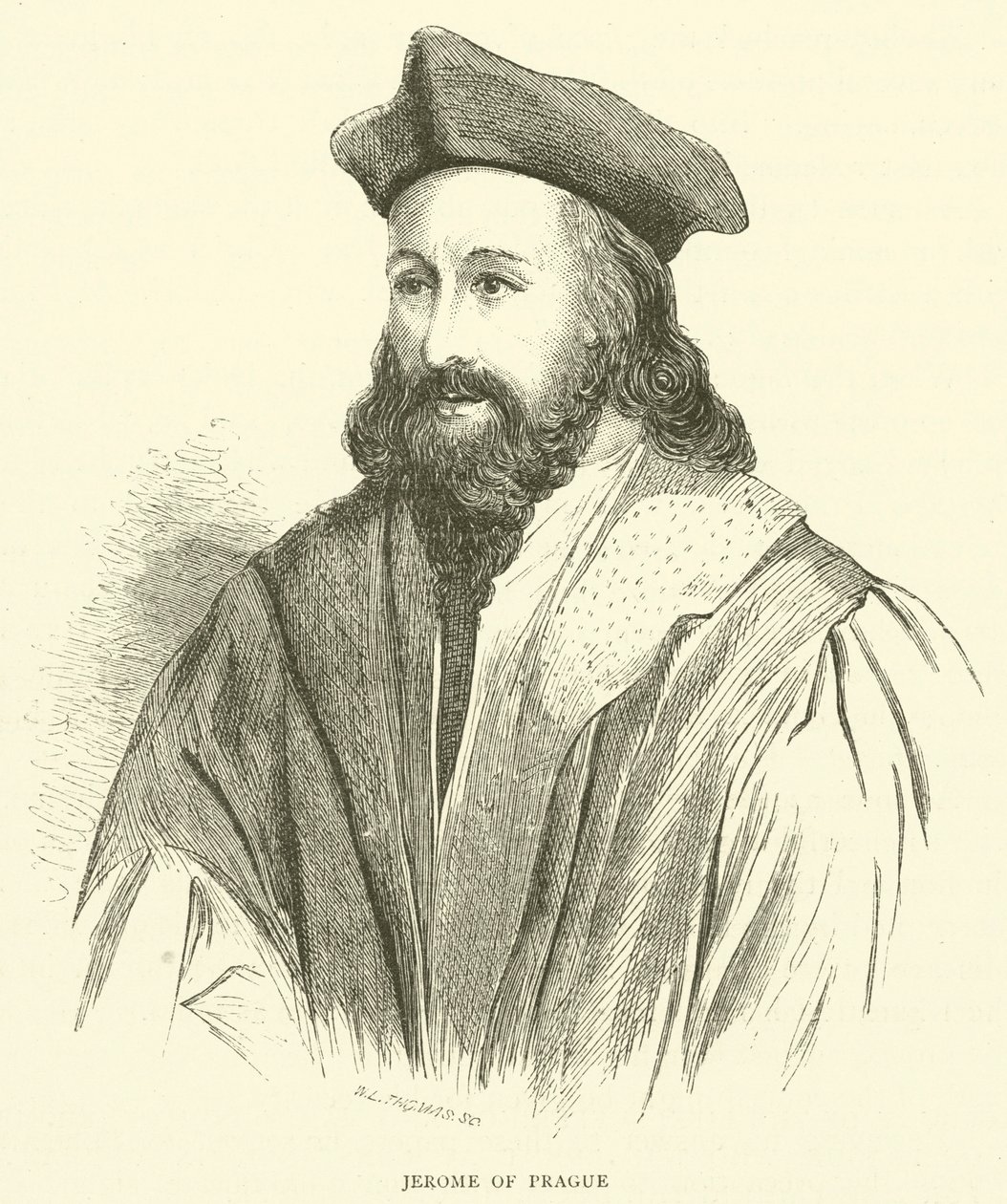 Prágai Jeromos (metszet) alkotó: English School