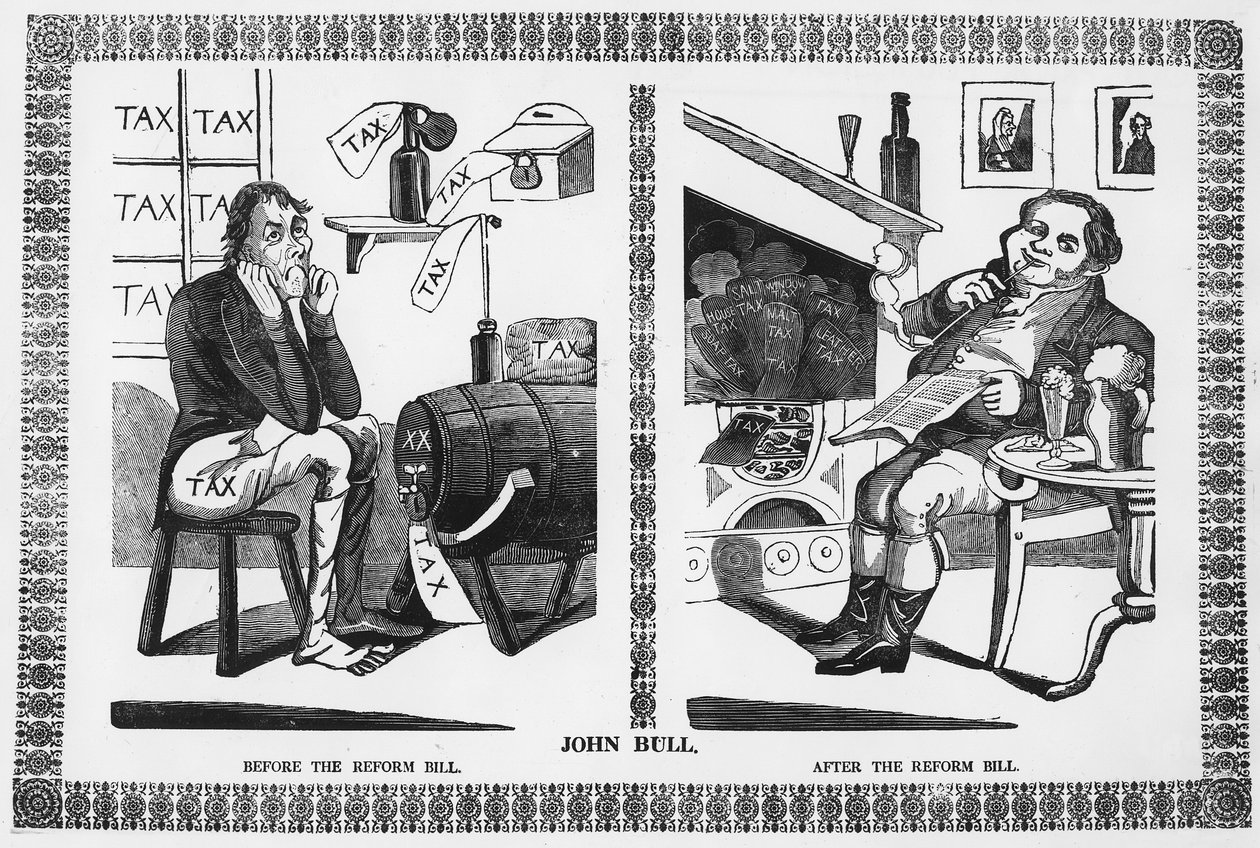 John Bull a reformtörvény előtt és után alkotó: English School