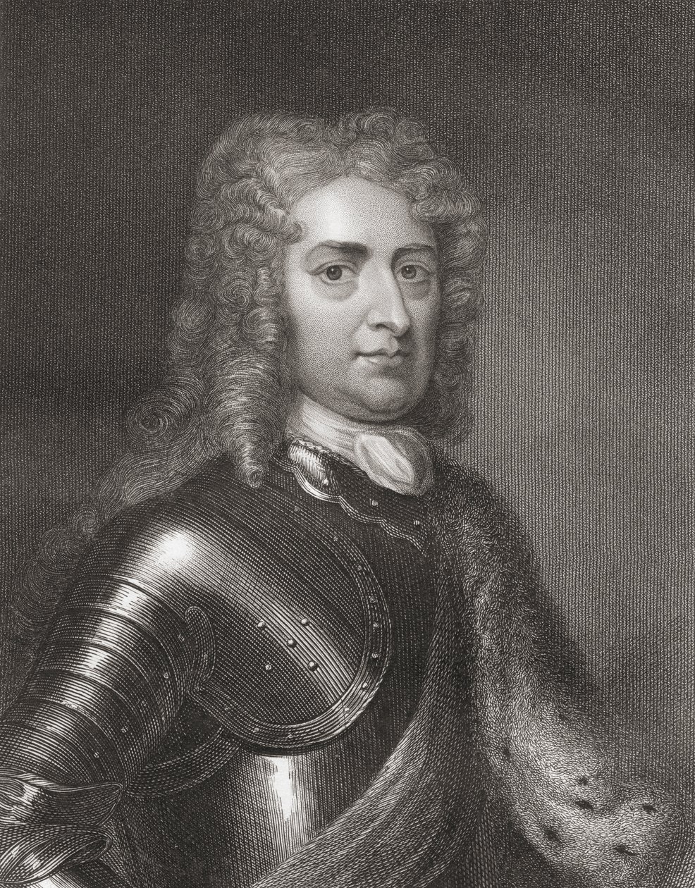 John Churchill (1650-1722) Marlborough 1. hercege a Gallery of Portraits-ből, 1833-ban jelent meg alkotó: English School