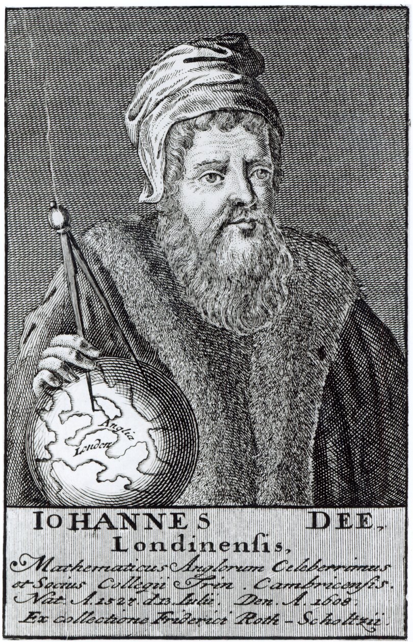 John Dee (1527-1608) londoni (metszet) (bundw fotó) alkotó: English School