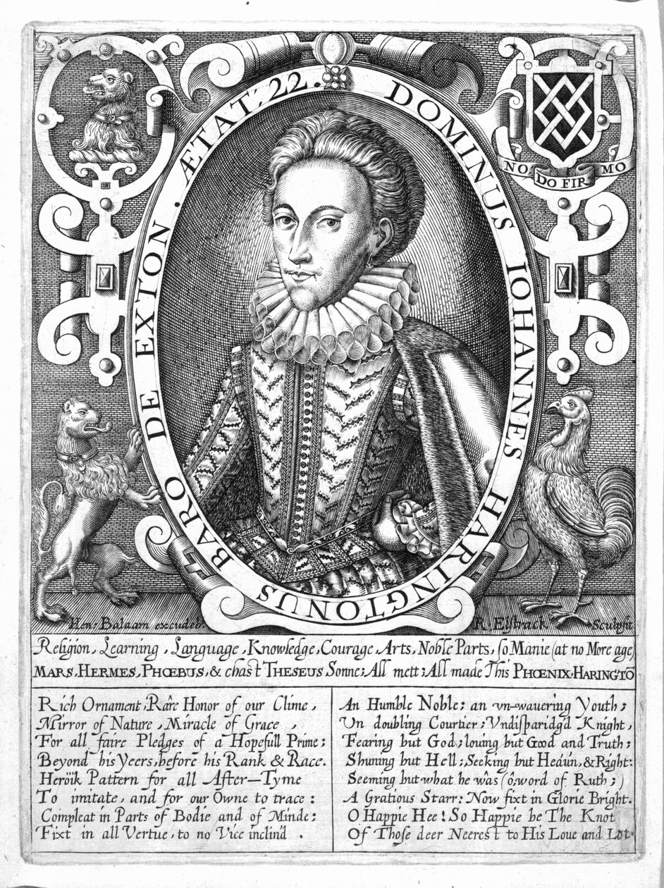 John Harington, Harington 2. bárója Extonból, metszett Renold Elstrack, 1610-1414 körül alkotó: English School
