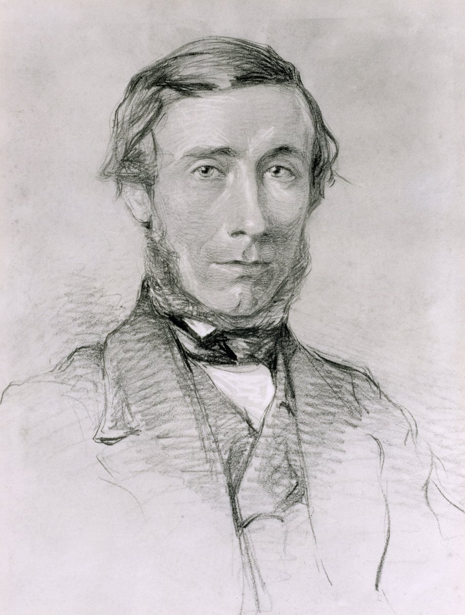 John Tyndall (1820-93) (faszén fehérrel megnövelve a papíron) alkotó: English School