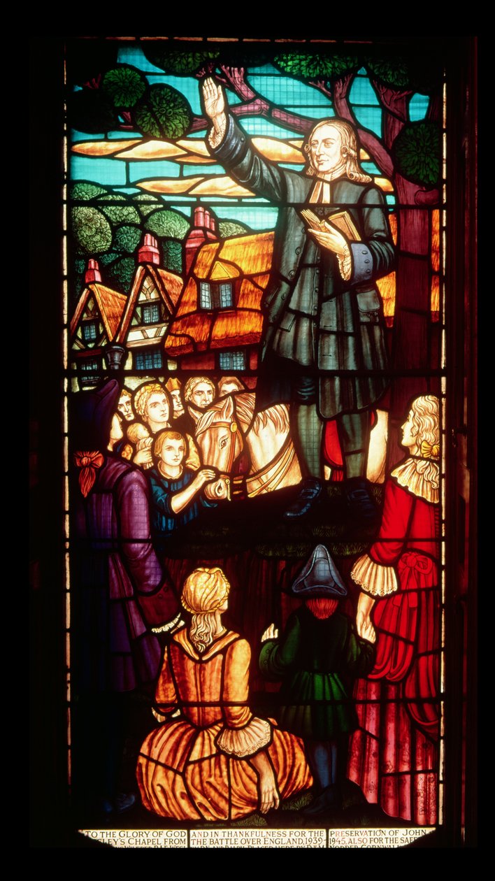 John Wesley (1703-91) Az evangéliumok prédikálása Angliában, 1890 körül alkotó: English School