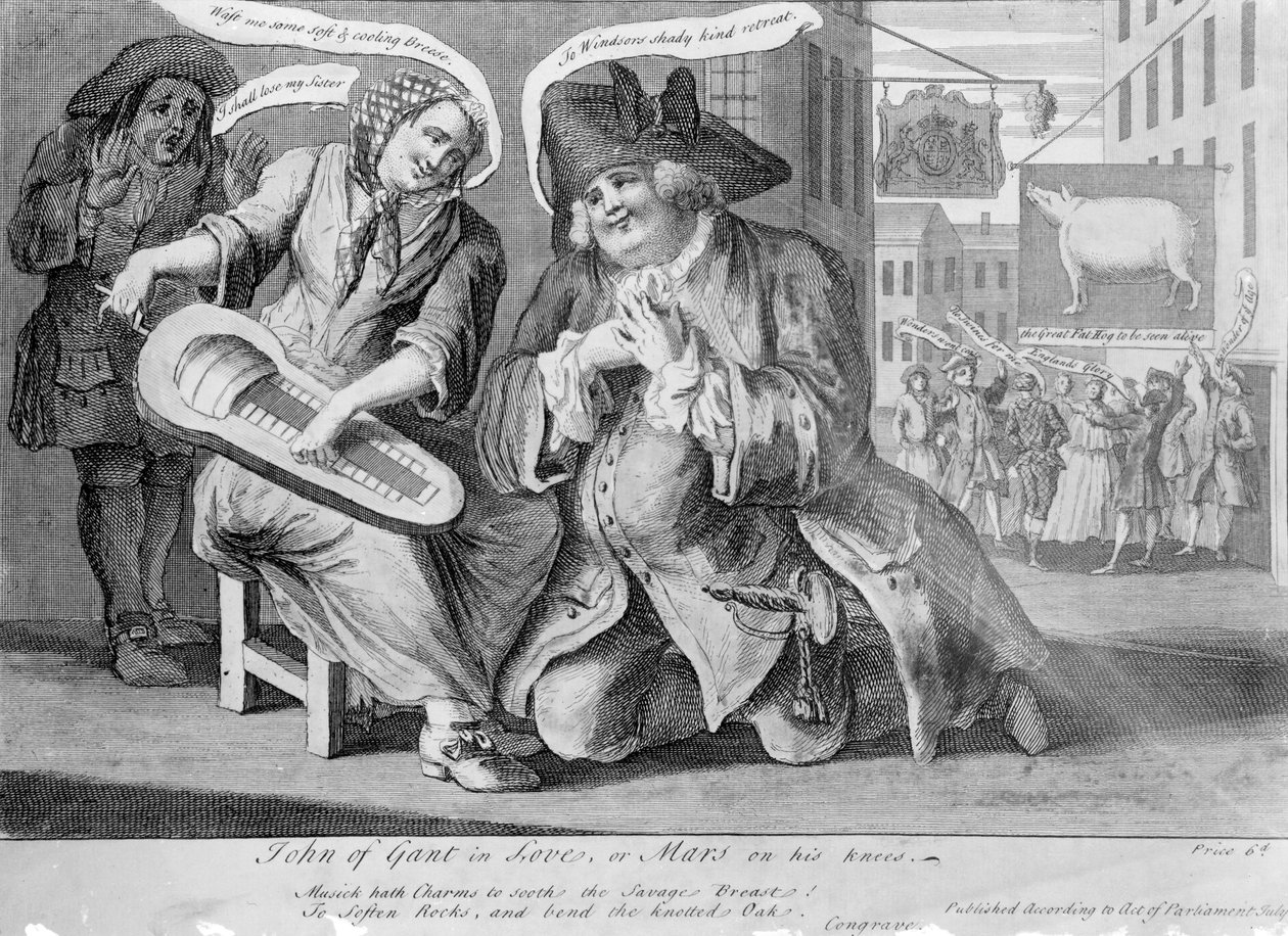 Szerelmes Gant János, avagy térden álló Mars, 1749 alkotó: English School