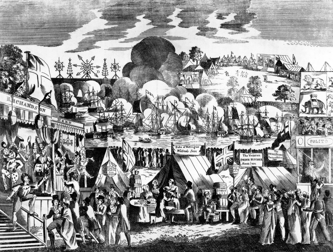 Jubileumi vásár a Hyde Parkban, 1814 alkotó: English School