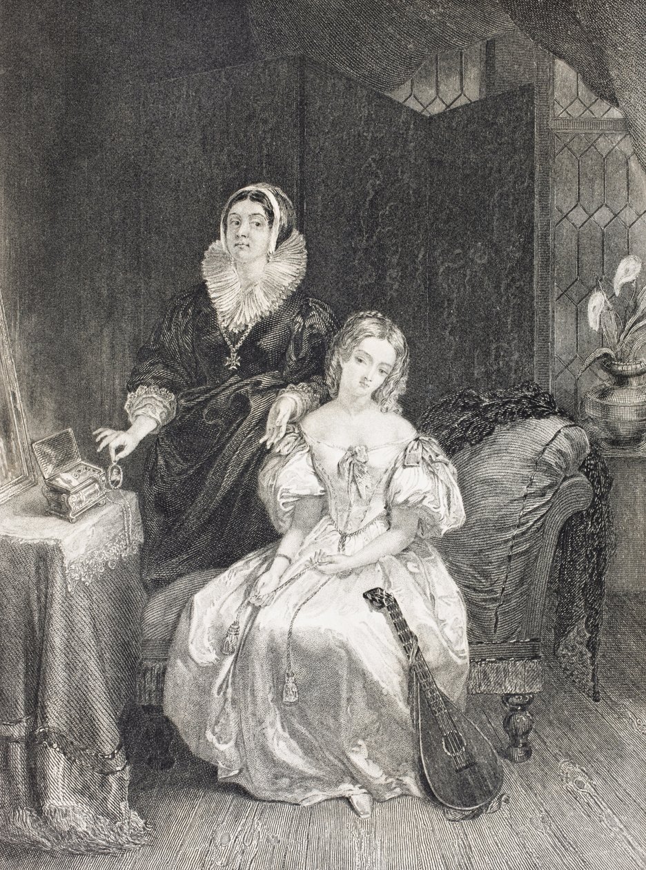 Júlia és ápolója, a "Történelmi arcképek galériájából", 1880 körül jelent meg alkotó: English School