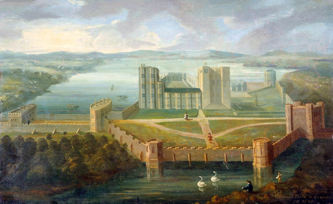 Kenilworth kastély, Warwickshire (olaj, vászon) alkotó: English School