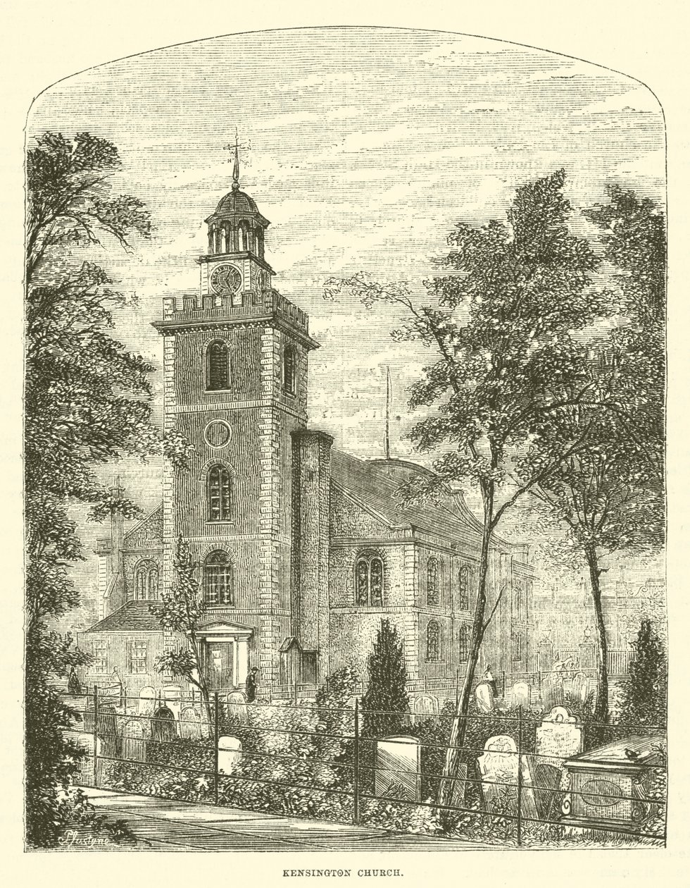 Kensington templom (metszet) alkotó: English School