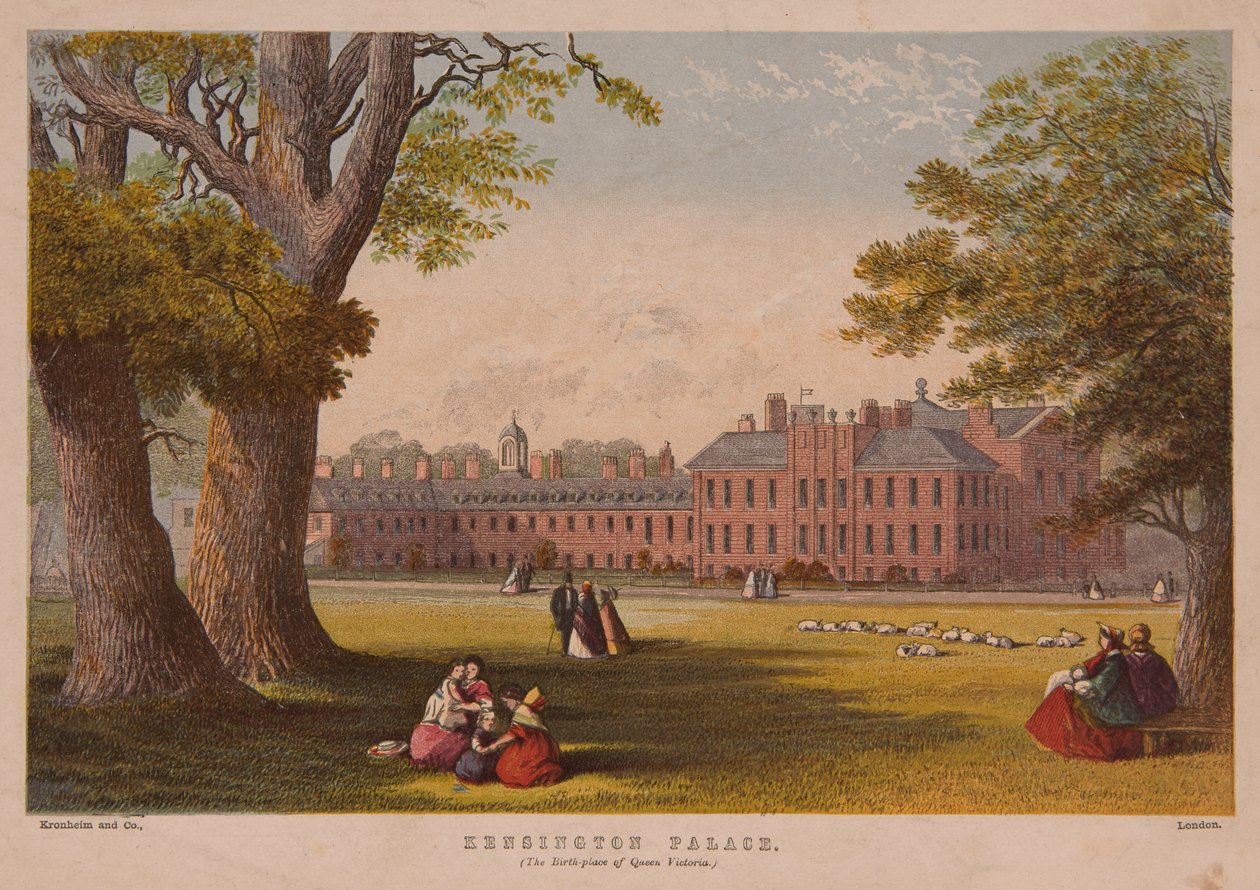 Kensington-palota, a Kronheim and Co. által nyomtatott, 19. század közepe alkotó: English School