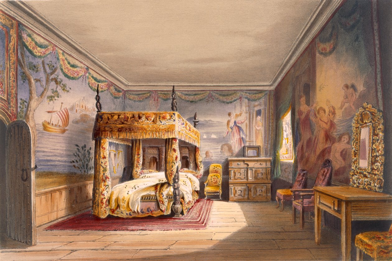 Károly király szoba, Cotehele ház, 1830-40, alkotó: English School