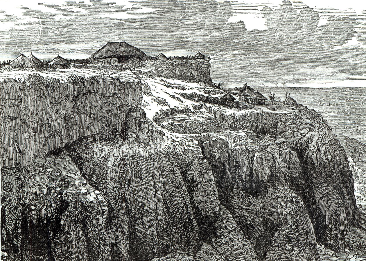 Theodore király háza, Magdala a Cassell illusztrált angol történetéből, 1868 alkotó: English School